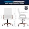 Flash Furniture White Leather Rose Gold Frame High Back Chair GO-2286H-WH-RSGLD-GG - alternate 9
